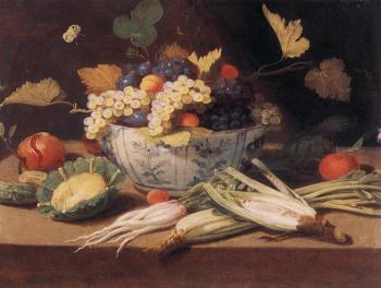 Jan Van Kessel : Still-life with Vegetables